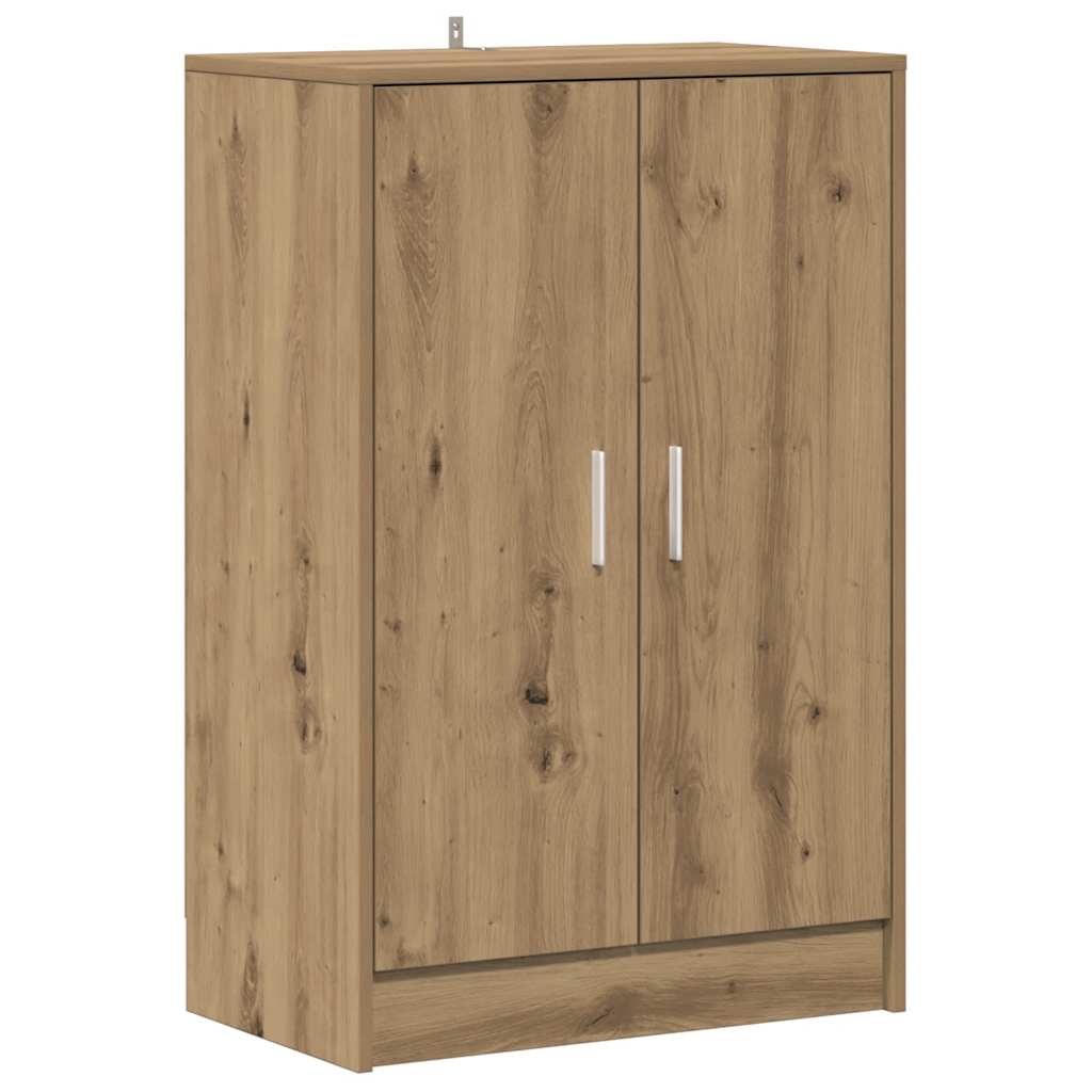 skoskab 60x35x92 cm konstrueret træ kunsteg