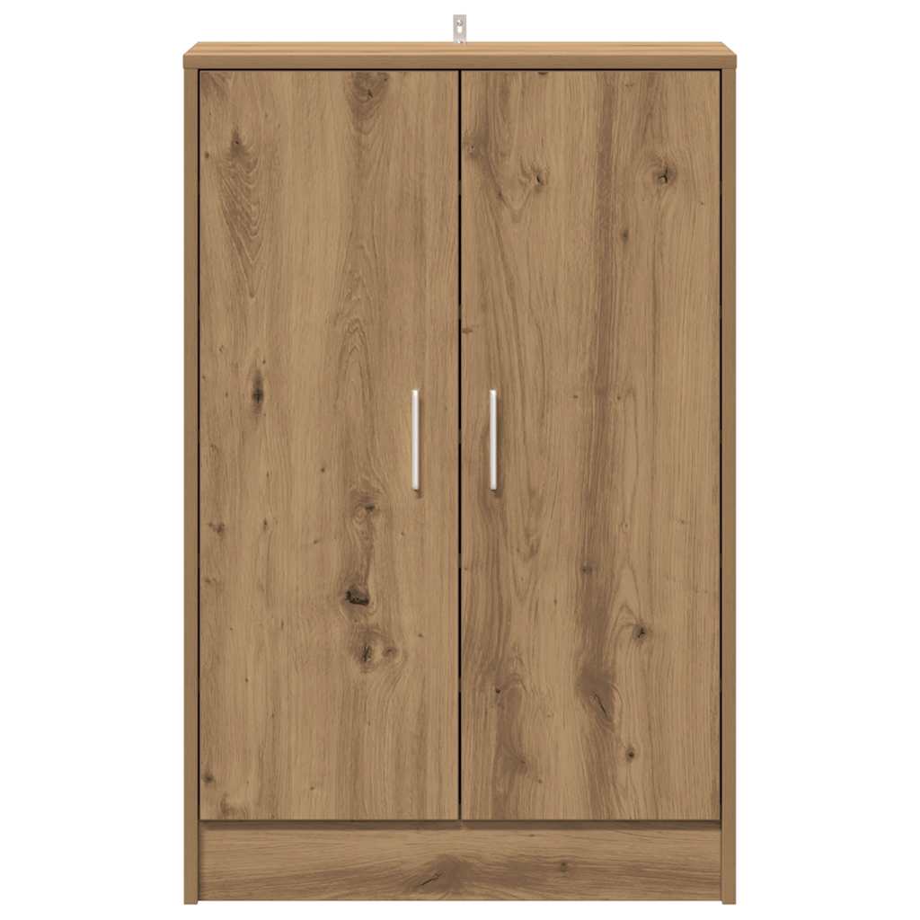 skoskab 60x35x92 cm konstrueret træ kunsteg