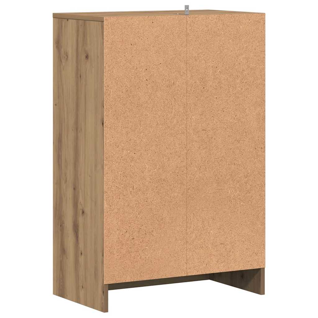 skoskab 60x35x92 cm konstrueret træ kunsteg