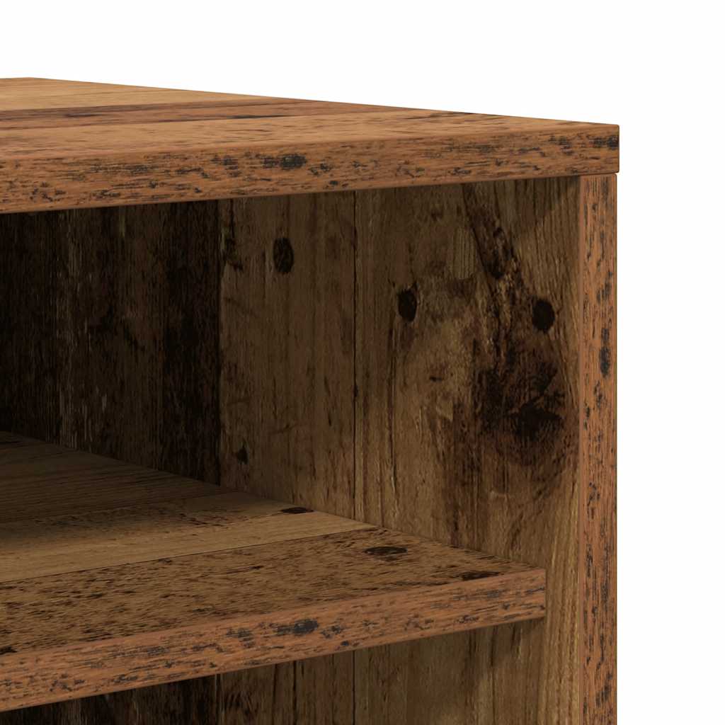 skoskab 60x35x92 cm konstrueret træ antikt eg