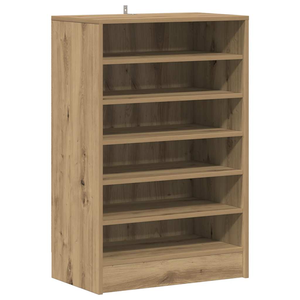 skoskab 60x35x92 cm konstrueret træ kunsteg
