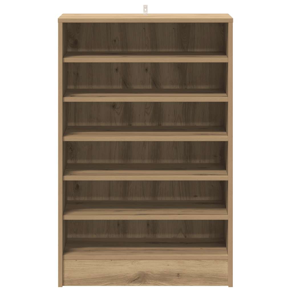 skoskab 60x35x92 cm konstrueret træ kunsteg