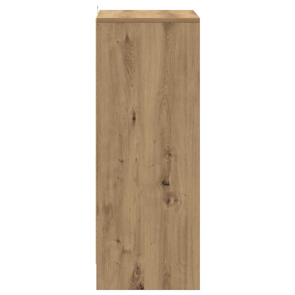 skoskab 60x35x92 cm konstrueret træ kunsteg