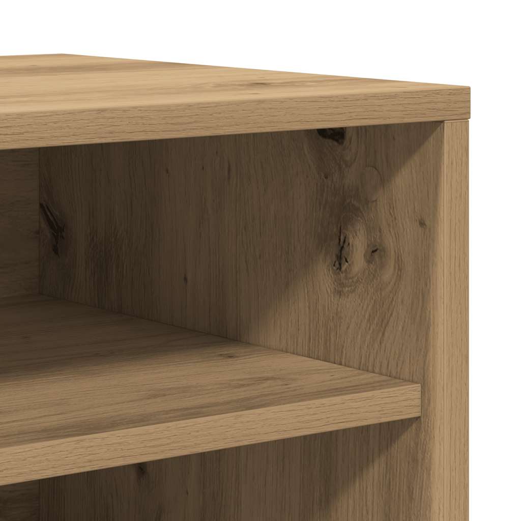 skoskab 60x35x92 cm konstrueret træ kunsteg