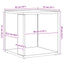sidebord 33x33x34 cm konstrueret træ kunsteg