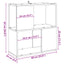 bogreol 60x24x63 cm konstrueret træ antikt træ