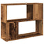 bogreol/rumdeler 80x24x63 cm gammelt trælook