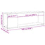 tv-bord 100x24x32 cm konstrueret træ antikt trælook