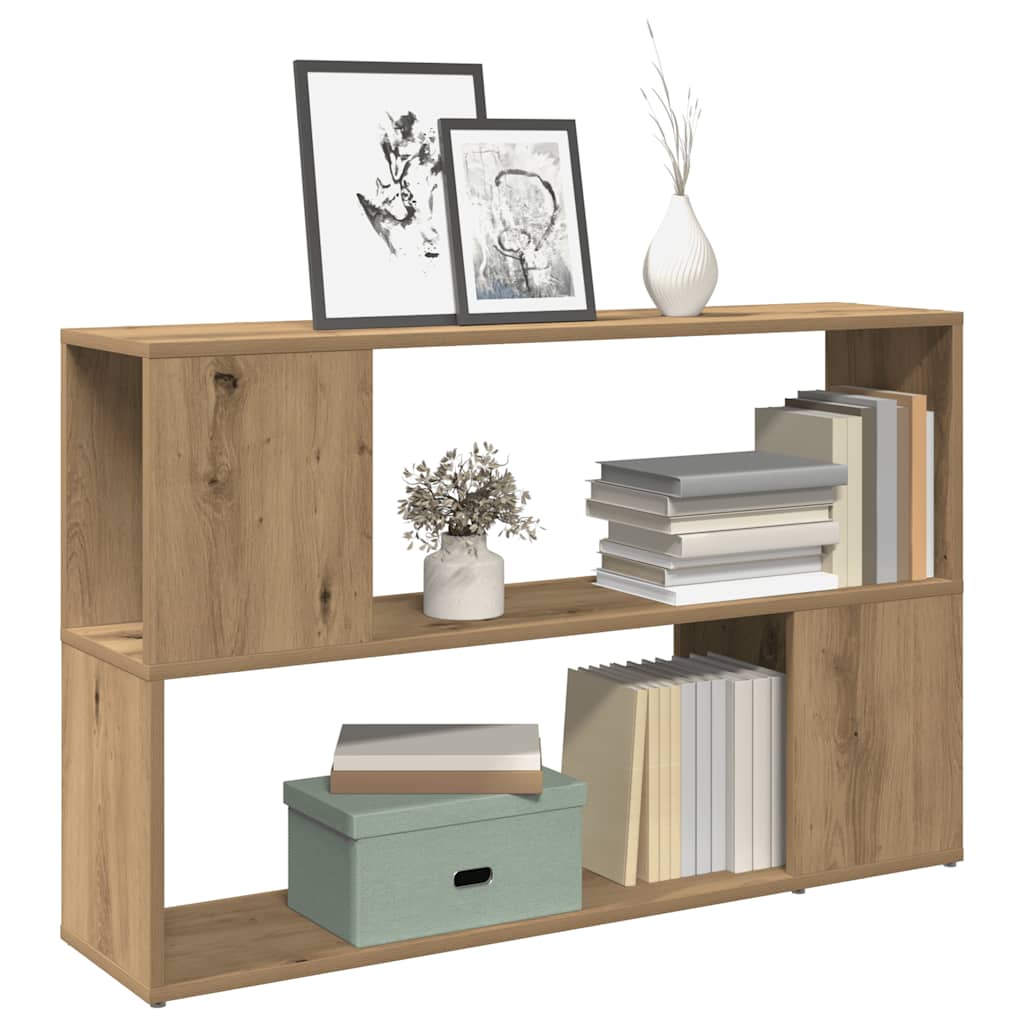 bogreol 100x24x63 cm konstrueret træ kunsteg billede