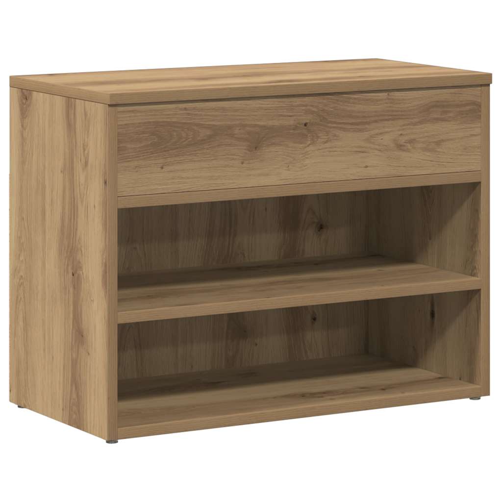 skobænk 60x30x45 cm konstrueret træ kunsteg