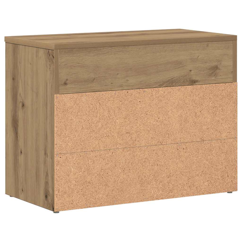skobænk 60x30x45 cm konstrueret træ kunsteg