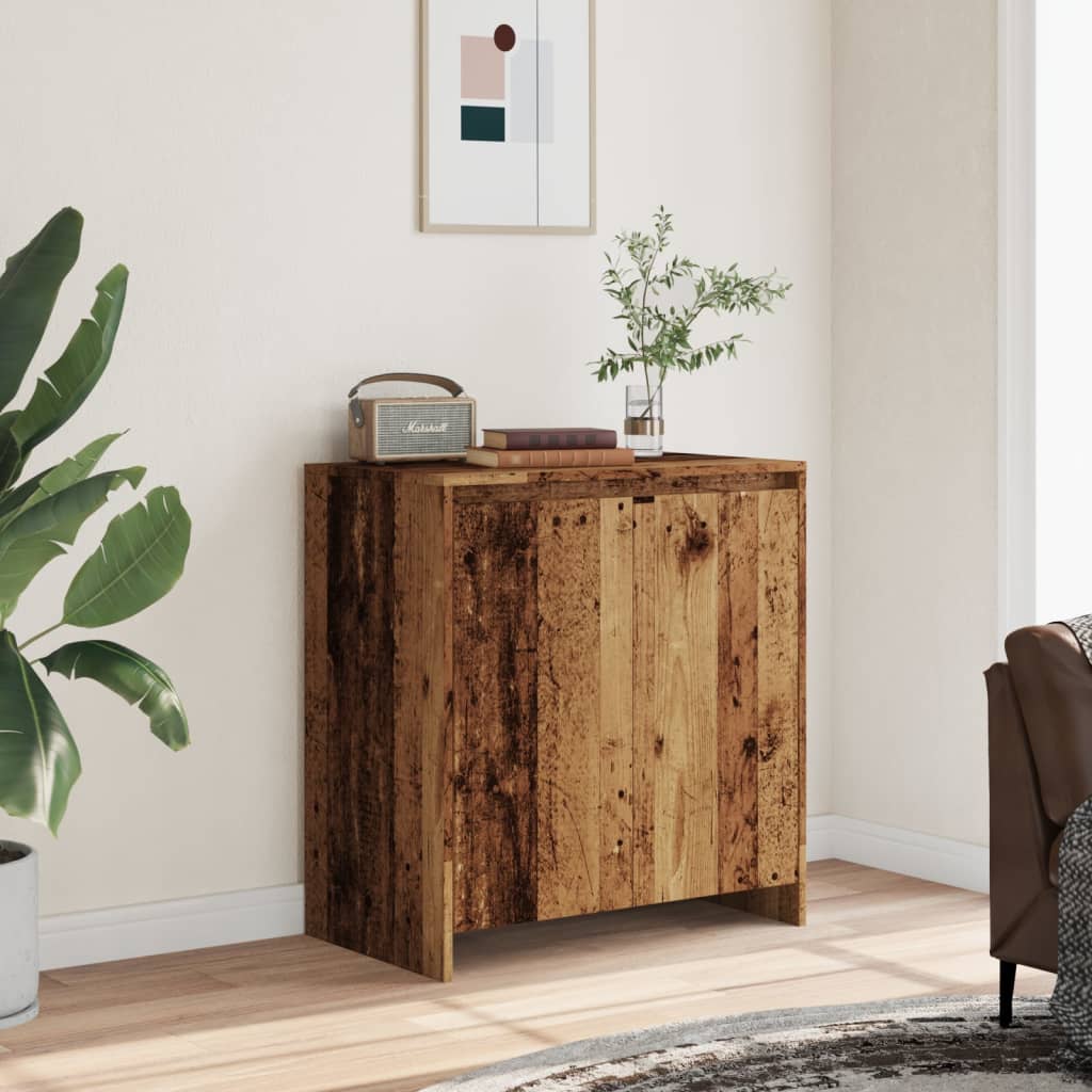 skænk 70x41x75 cm konstrueret træ antikt trælook