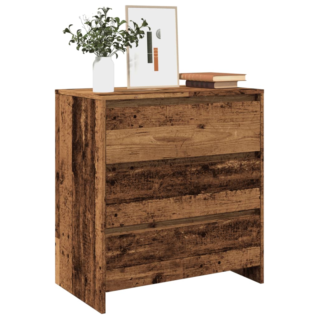 skænk 70x41x75 cm konstrueret træ antikt trælook