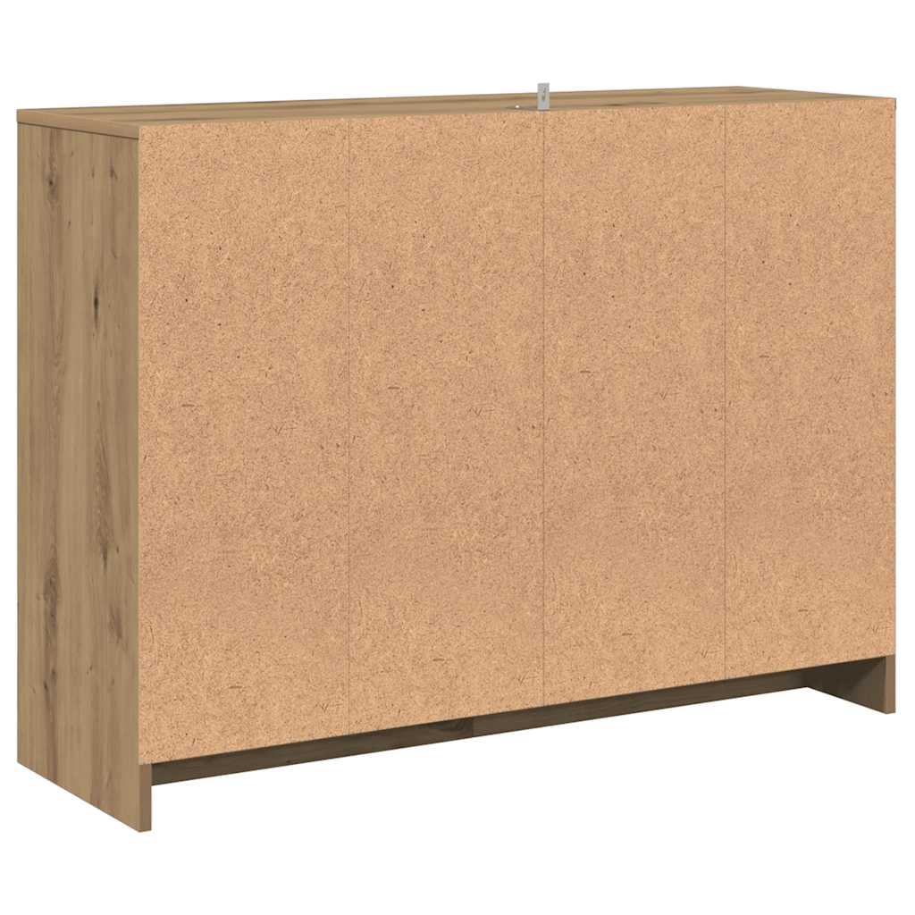 skænk 102x33x75 cm konstrueret træ kunsteg