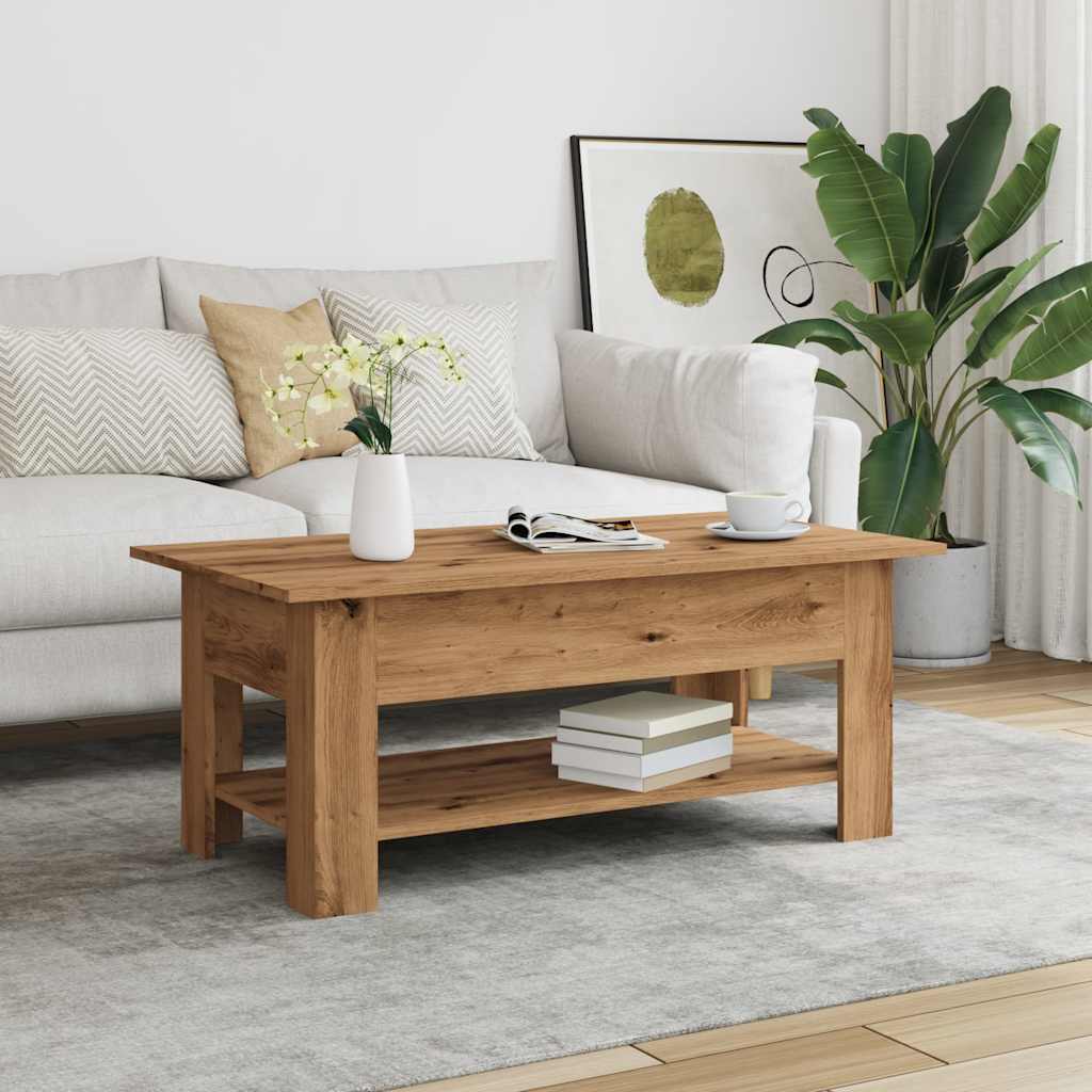 sofabord 102x55x42 cm konstrueret træ kunsteg