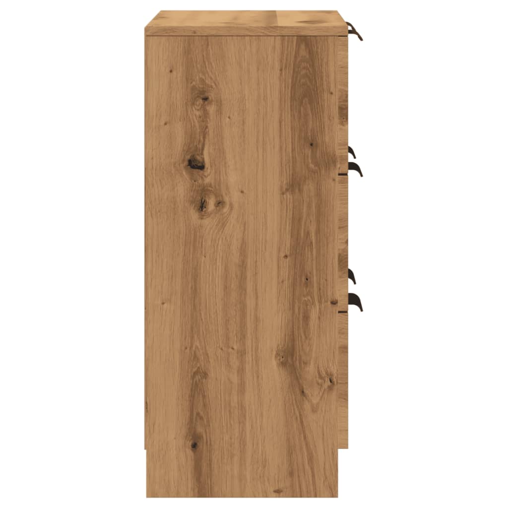 skænk 60x30x70 cm konstrueret træ kunsteg