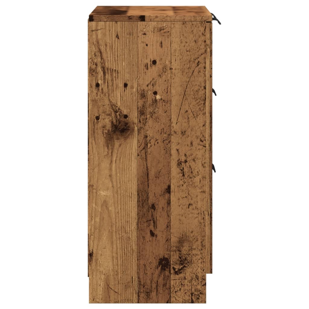 skænk 60x30x70 cm konstrueret træ antikt trælook