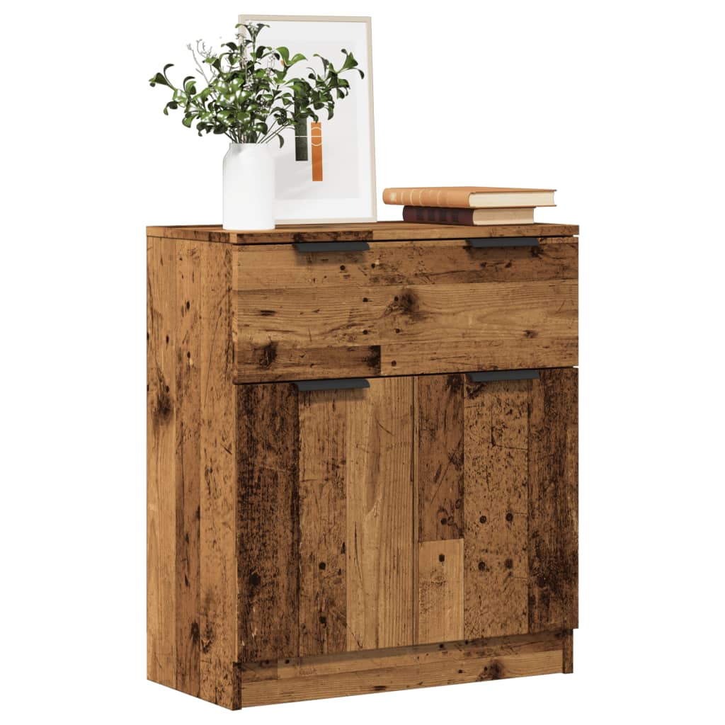 skænk 60x30x70 cm konstrueret træ antikt trælook