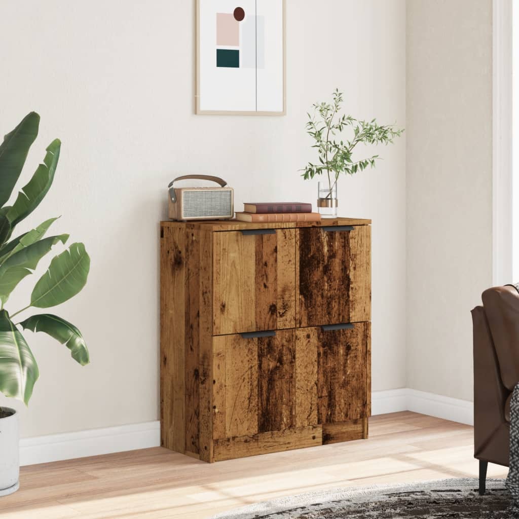 skænk 60x30x70 cm konstrueret træ antikt trælook