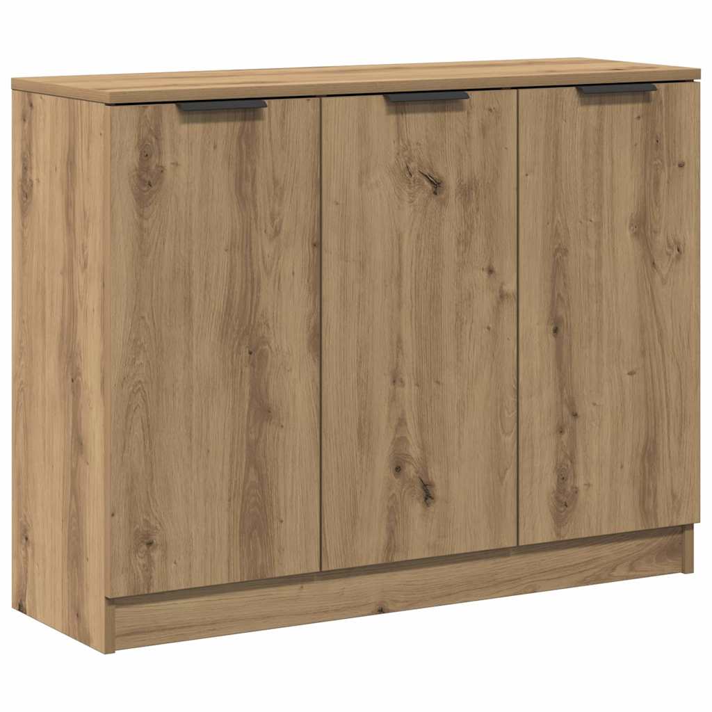 skænk 90,5x30x70 cm konstrueret træ kunsteg
