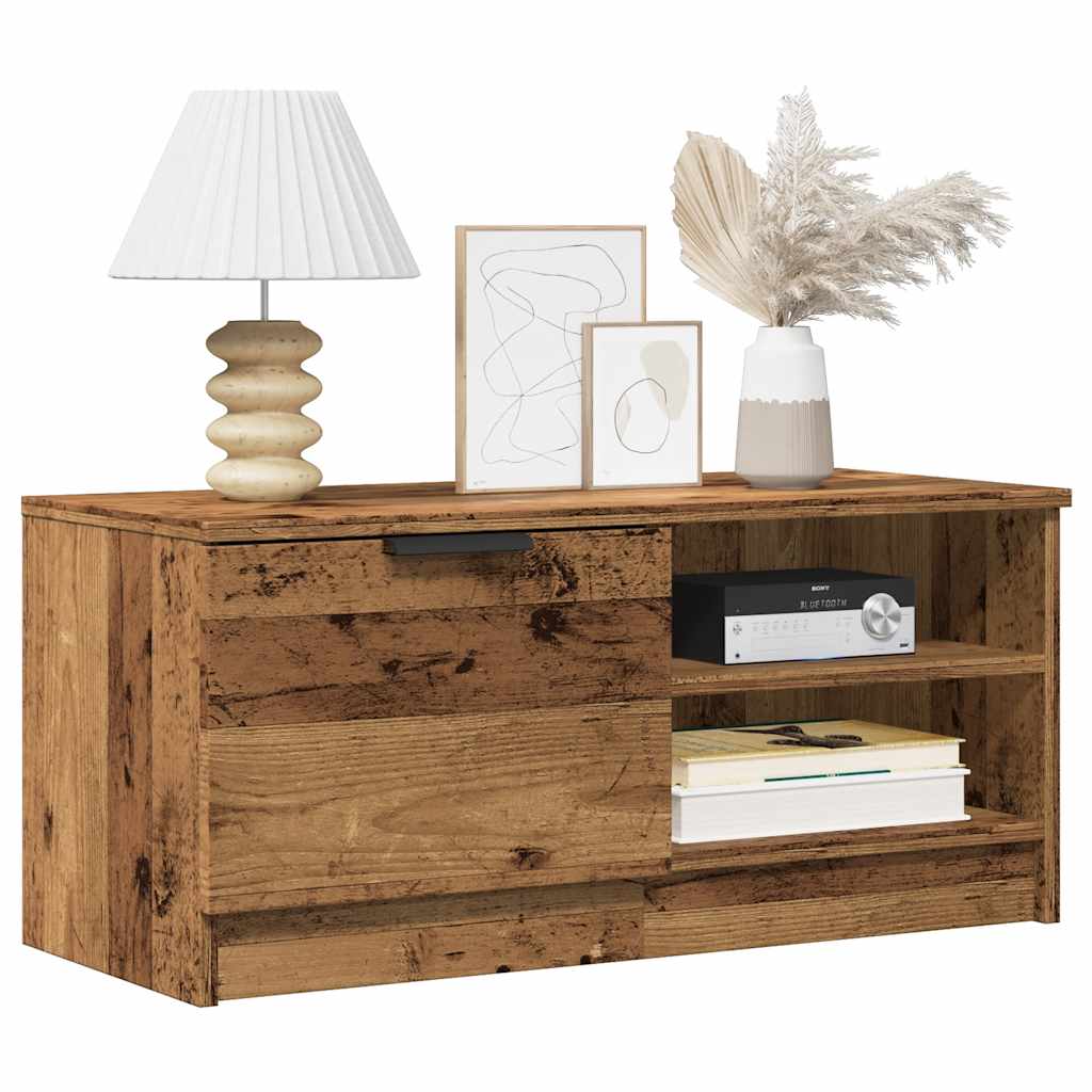 tv-borde 2 stk. 80x35x36,5 cm konstrueret træ gammelt trælook