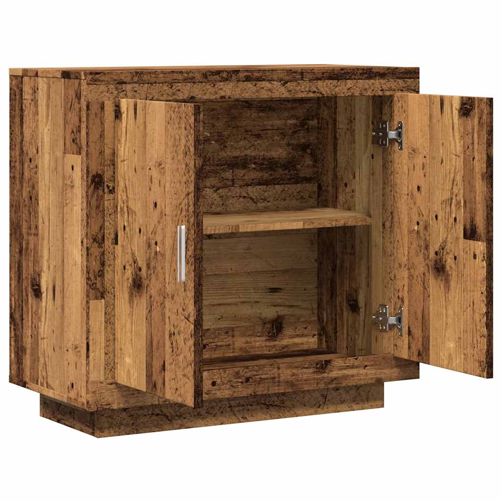 skænk 80x40x75 cm konstrueret træ gammelt trælook