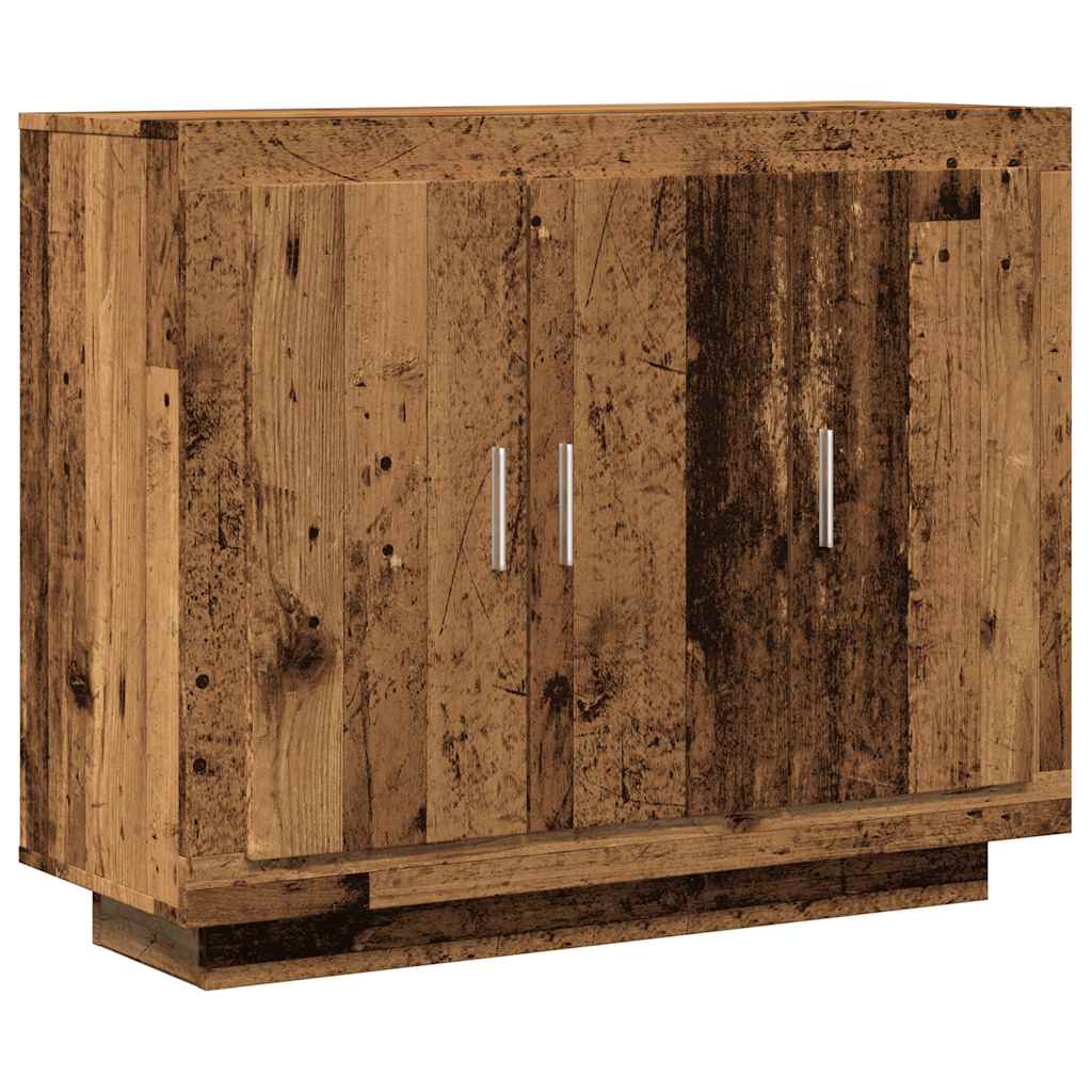 skænk 92x35x75 cm konstrueret træ gammelt trælook