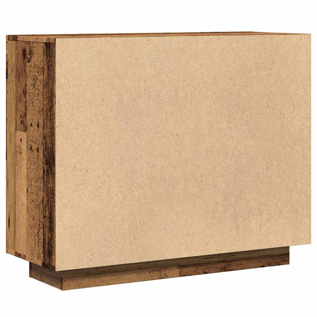 skænk 92x35x75 cm konstrueret træ gammelt trælook