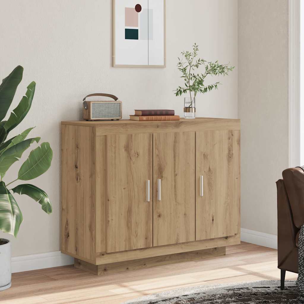 skænk 92x35x75 cm konstrueret træ artisan eg
