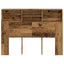 sengegavl m. opbevaring 140x19x103,5 cm antikt trælook