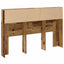 sengegavl m. opbevaring 160x19x103,5 cm konstrueret træ antikt