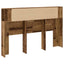 sengegavl m. opbevaring 160x18,5x103,5cm konstrueret træ antikt