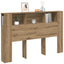 sengegavlskab håndlavet eg 160x18,5x103,5 cm konstrueret træ