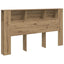 sengegavl m.opbevaring 180x18,5x102,5cm konstrueret træ kunsteg