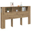 sengegavl m.opbevaring 180x18,5x102,5cm konstrueret træ kunsteg