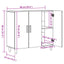 skab 90x34x80 cm konstrueret træ gammelt træ-look