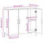 skab 90x34x80 cm konstrueret træ kunsteg
