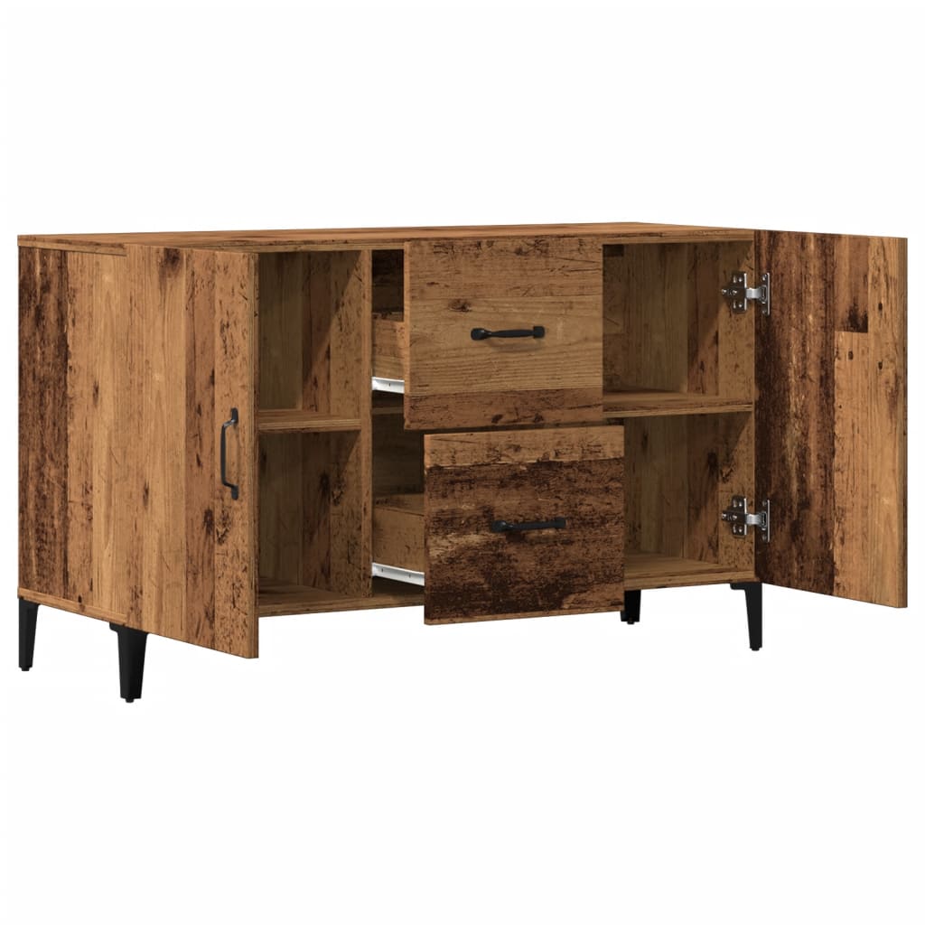 skænk 100x36x60 cm konstrueret træ gammelt træ-look