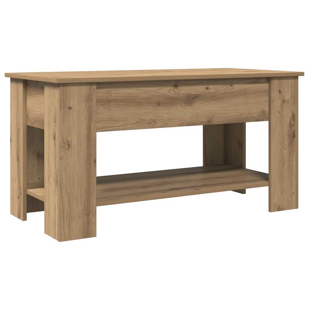 sofabord 101x49x52 cm konstrueret træ kunsteg