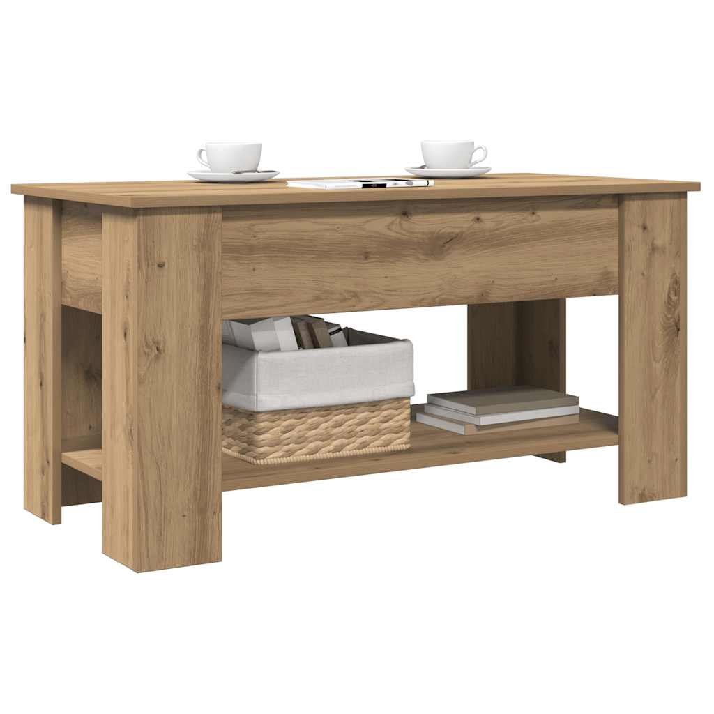 sofabord 101x49x52 cm konstrueret træ kunsteg