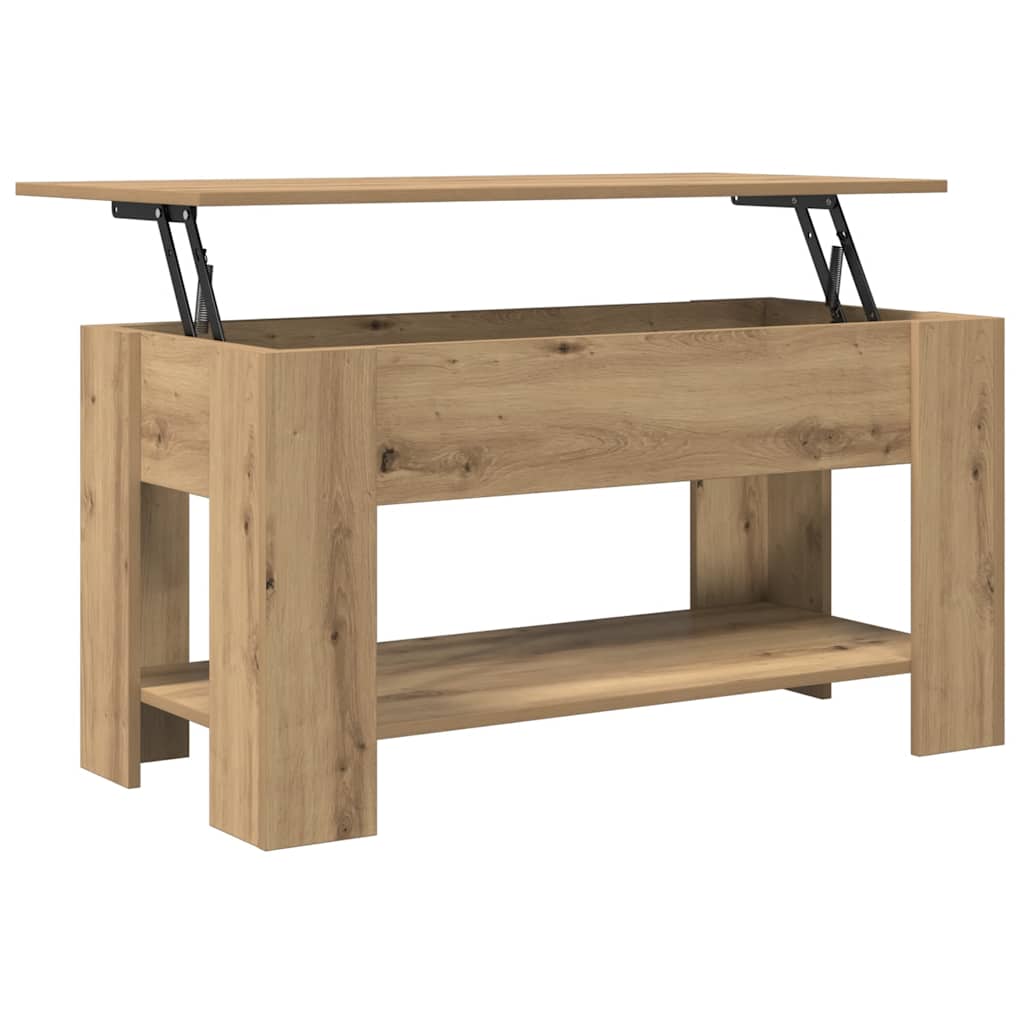 sofabord 101x49x52 cm konstrueret træ kunsteg