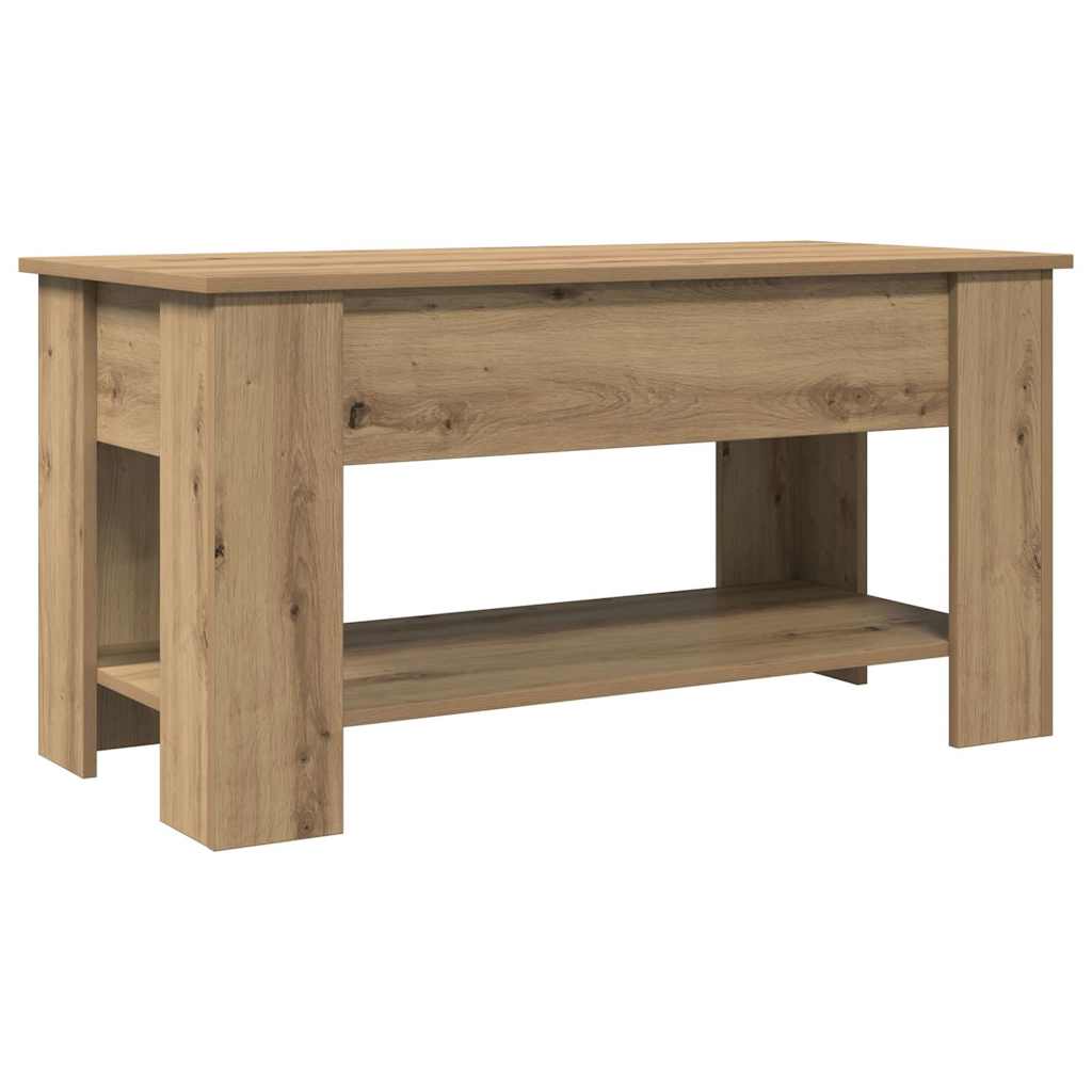 sofabord 101x49x52 cm konstrueret træ kunsteg