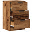 sengeborde 2 stk. 40x36x65 cm konstrueret træ gammelt trælook