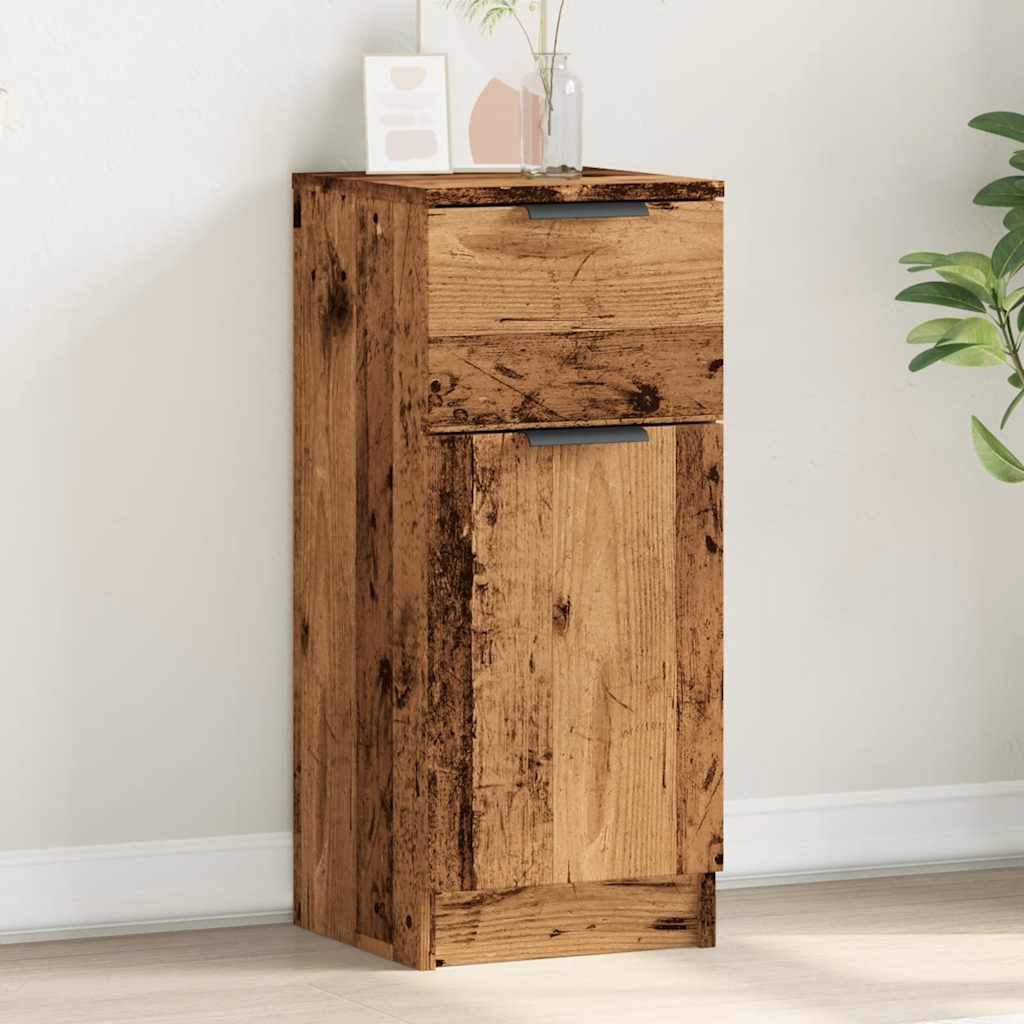 skænk 30x30x70 cm konstrueret træ antikt træ