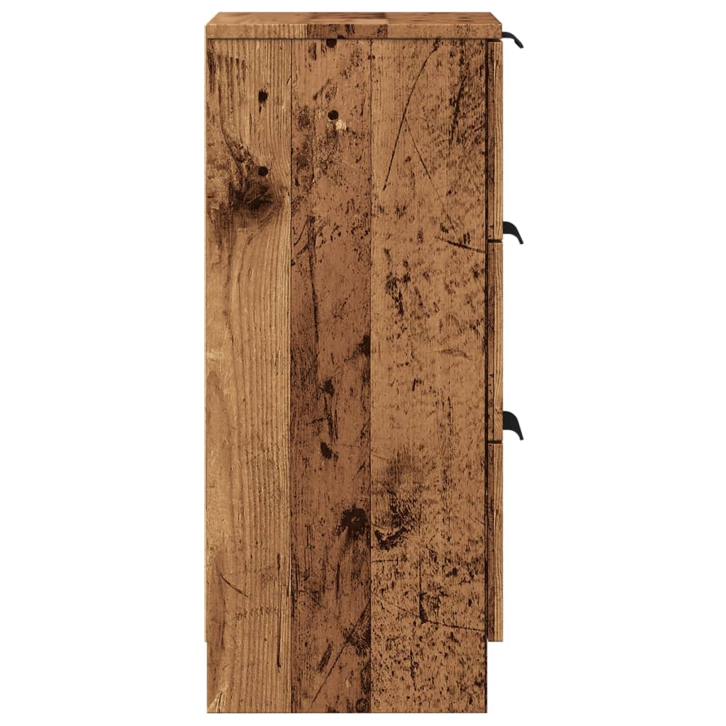 skænk 30x30x70 cm konstrueret træ antikt træ
