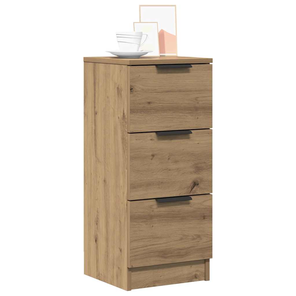 skænk 30x30x70 cm konstrueret træ kunsteg