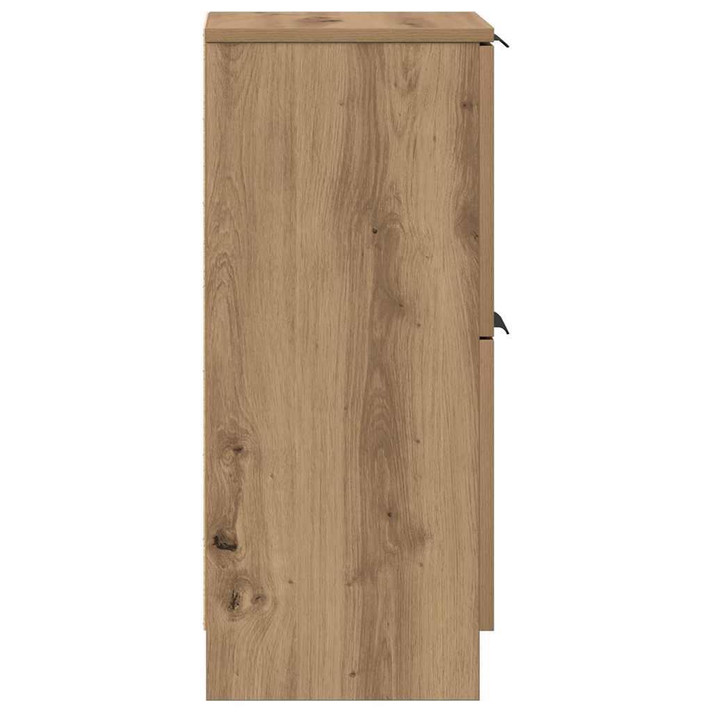 skænk 30x30x70 cm konstrueret træ kunsteg