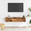 vægskab 102x30x20 cm konstrueret træ gammelt træ-look