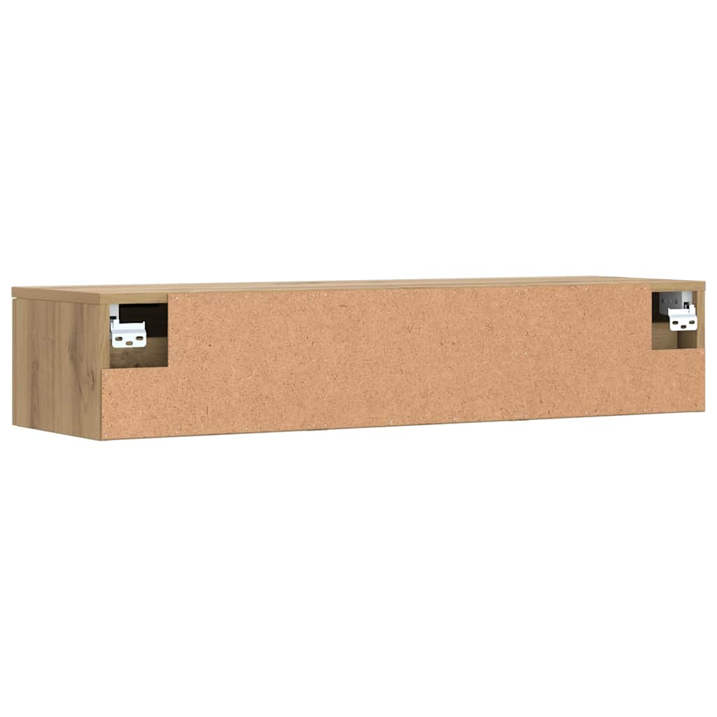 vægskab 102x30x20 cm konstrueret træ kunsteg