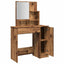 makeupbord med spejl 86,5x35x136 cm gammelt træ-look